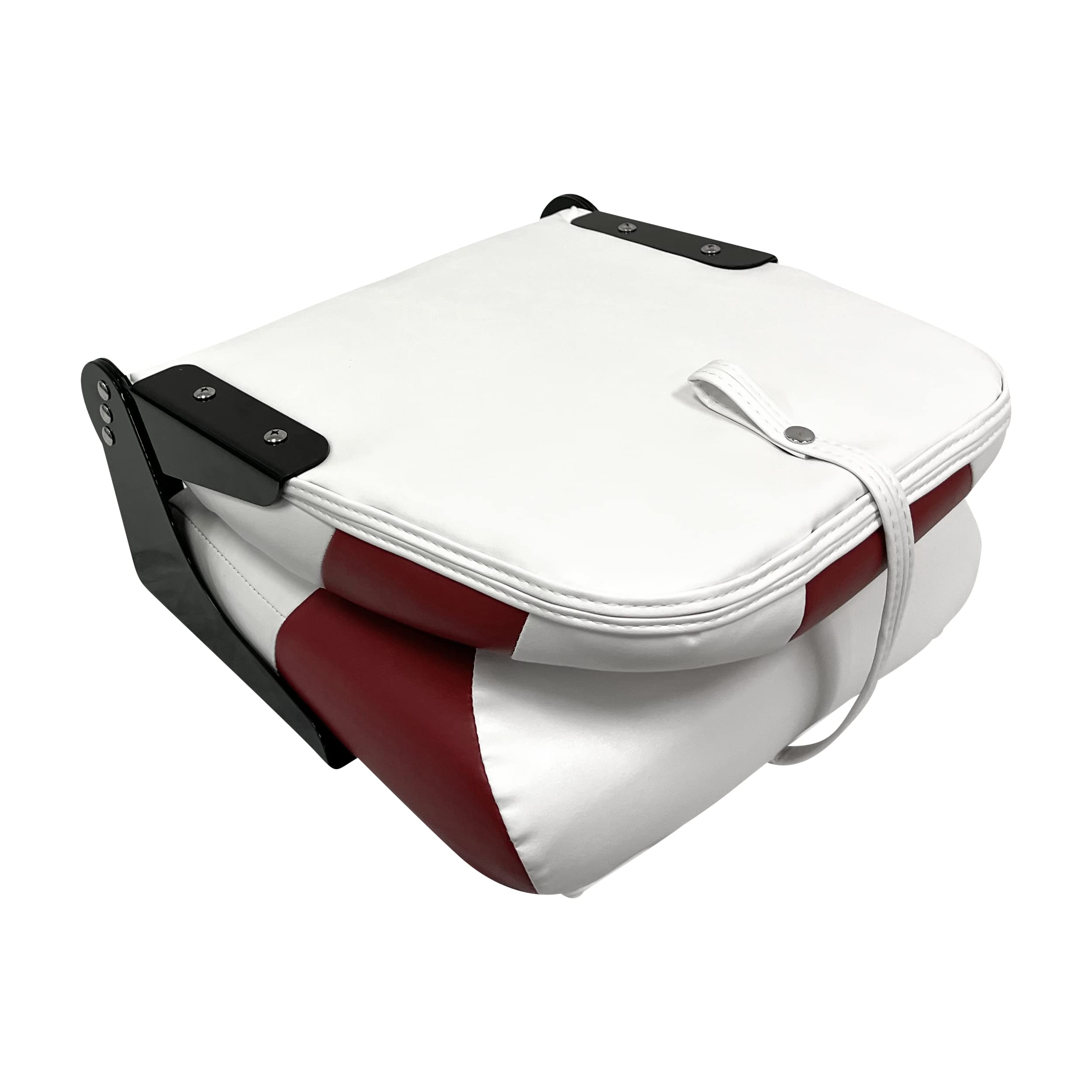 Baja Series Wise High Back Boat Seat, Brite White/Grey/Dark Red 1461-1774