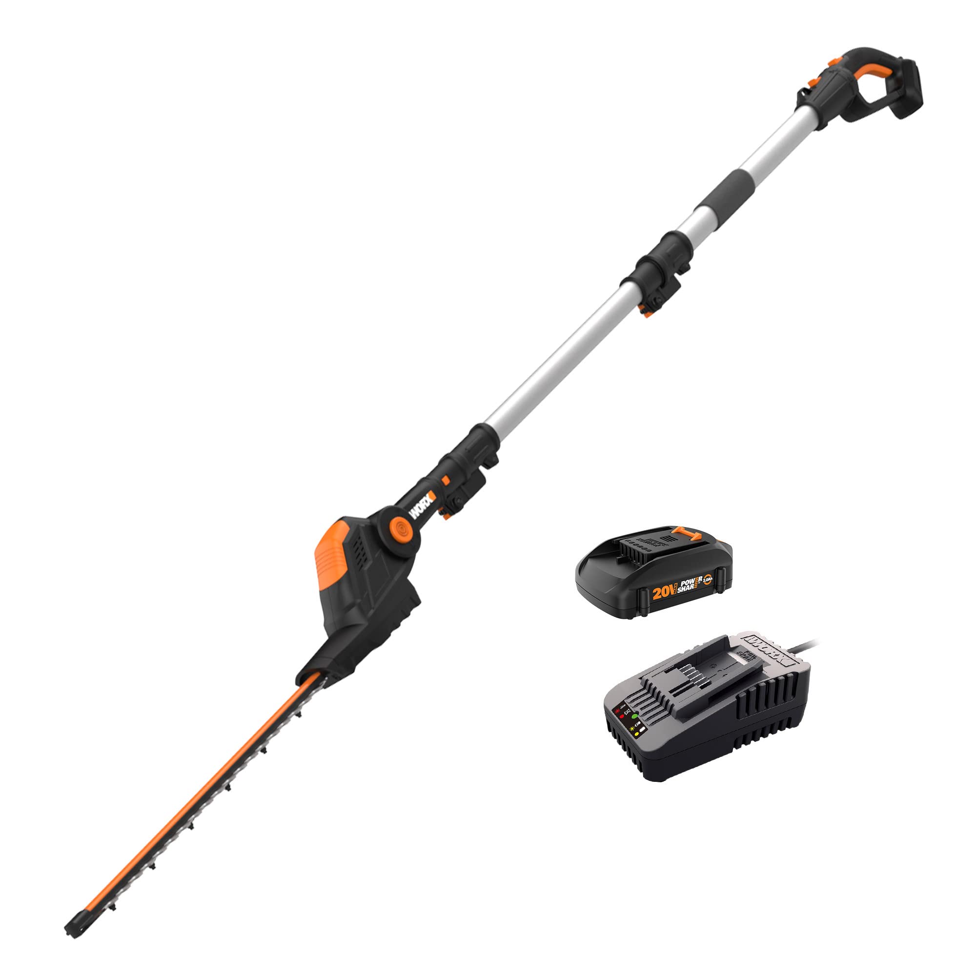 20V WORX WG252 2-in-1 Attachment Capable Hedge Trimmer