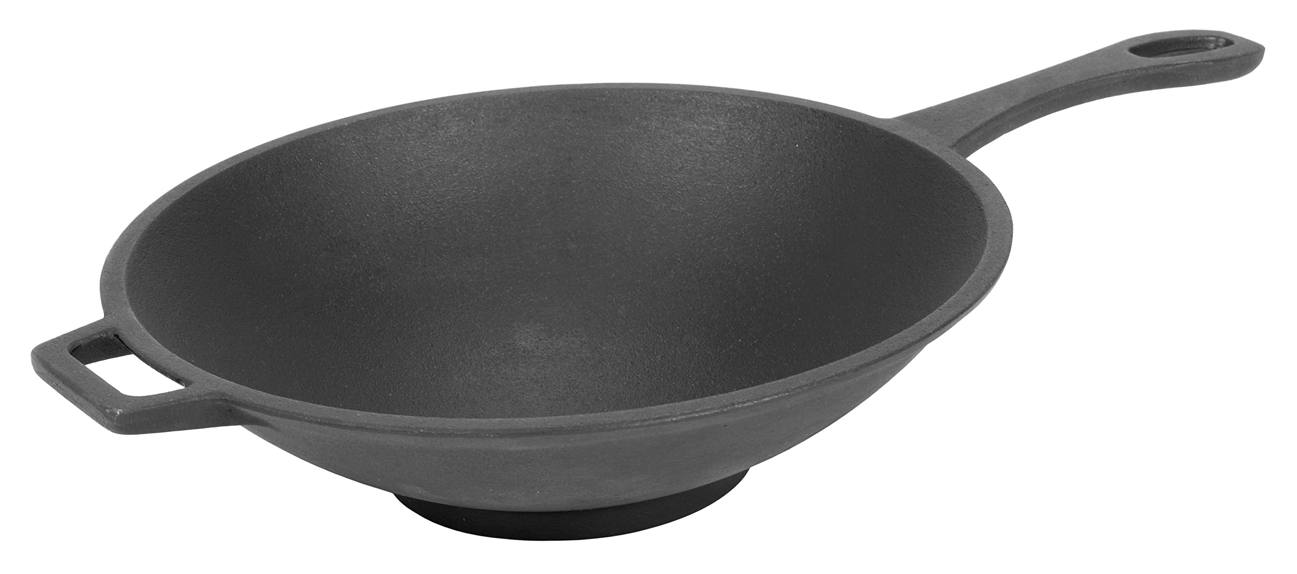 Bayou Classic Cast Iron Wok w/ Helper Handle Features Rounded Interior and Sloping Sides Perfect For Traditional Stir Fry