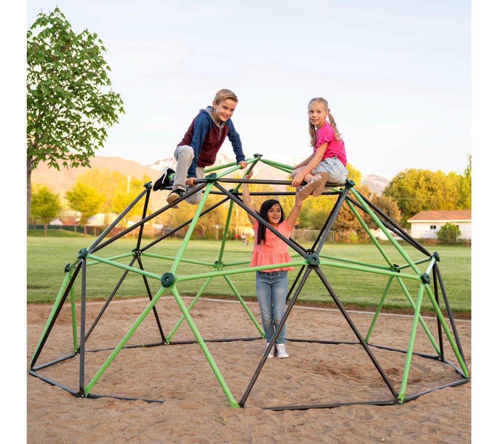 Lifetime Geometric Dome Climber 90951 Jungle Gym, 5.5' High x 11' Wide, Mantis Green & Bronze, 66-Inch