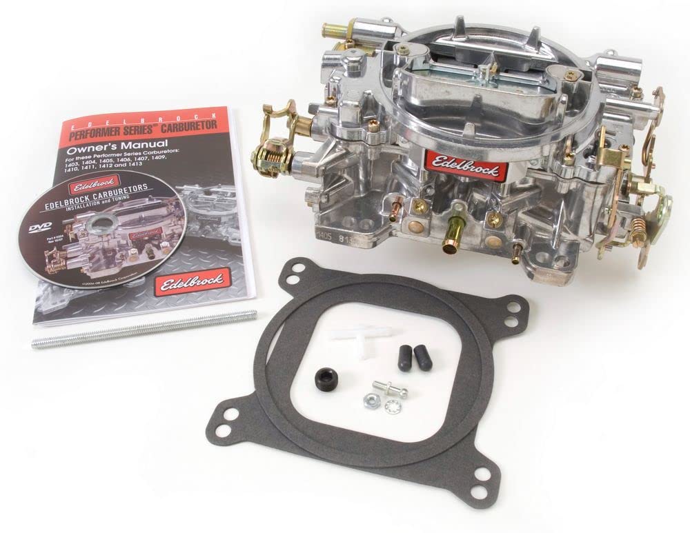 Edelbrock Performer 600 CFM Square Bore 4-Barrel Manual Choke Air Valve Secondary New Carburetor