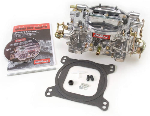 Edelbrock Performer 600 CFM Square Bore 4-Barrel Manual Choke Air Valve Secondary New Carburetor