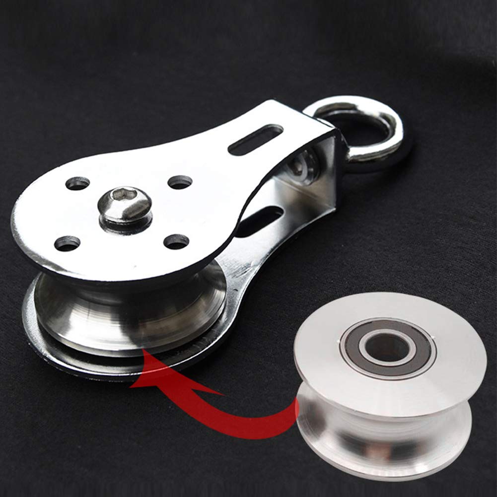 Lifting Bearing Pulley Gym 300KG Fitness Silent Traction Wheel Training Accessories Durable Stainless Steel Hanging ock Tools Swivel