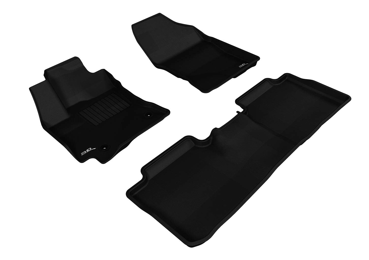 Kagu 3D MAXpider Custom Fit Floor Mat (Black) Compatible with Toyota Corolla 2014-2019 - Full Set