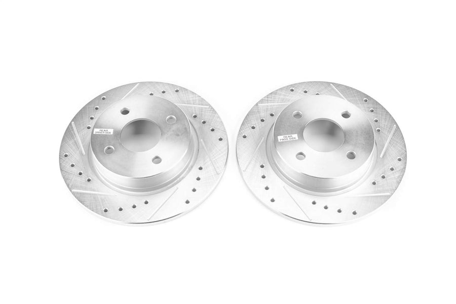 Power Stop AR85192XPR Rear Drilled and Slotted Brake Rotor Pair For Ford EcoSport 2018-2021/Ford EcoSport 2018-2021 [Vehicle Specific]