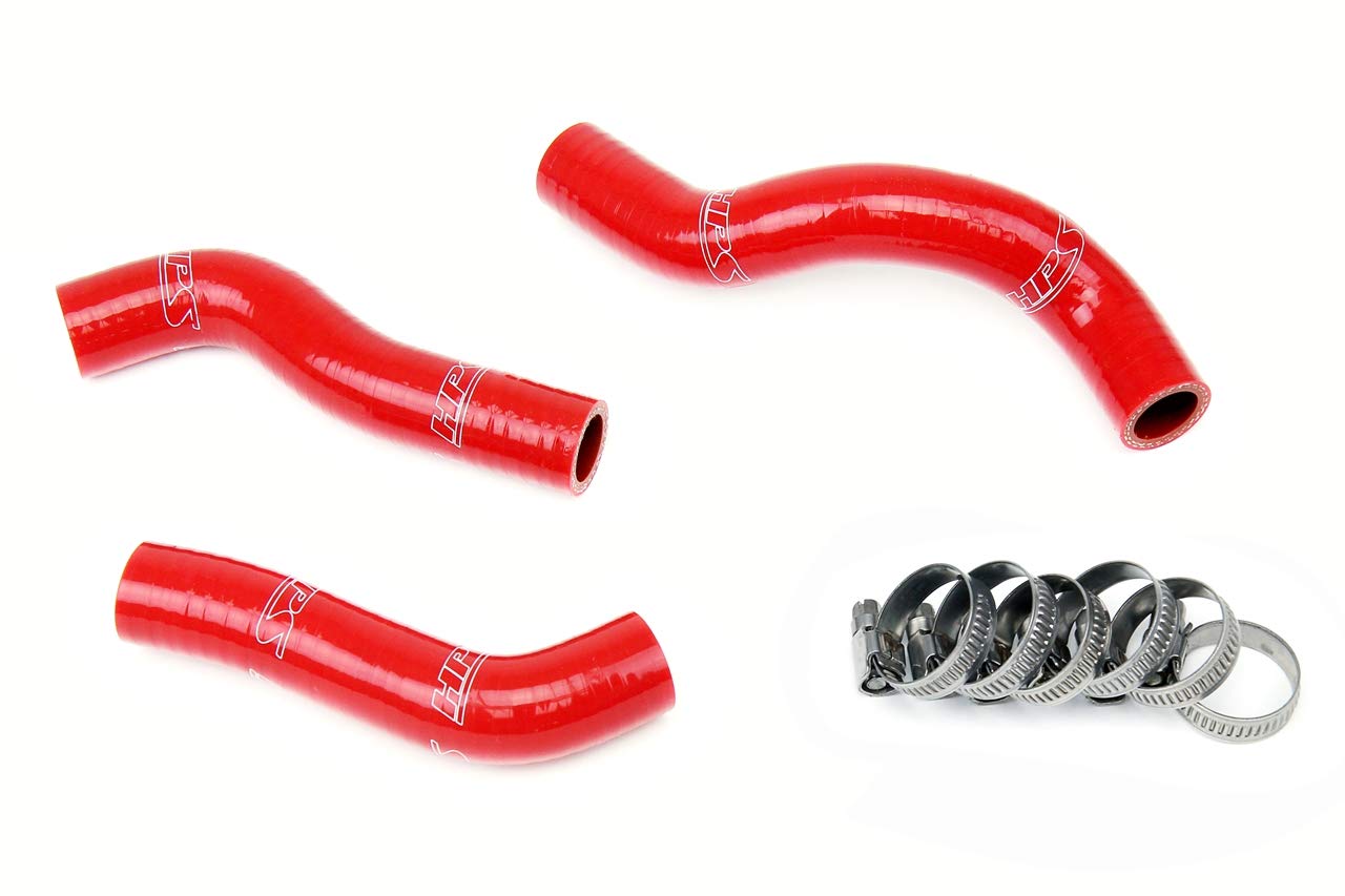 Red HPS 57-1249-RED Silicone Radiator Coolant Hose Kit
