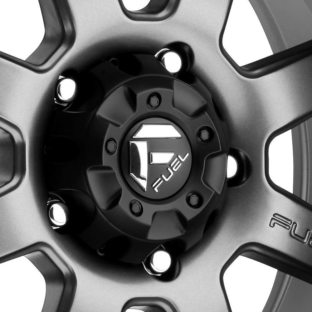1PC Fuel D552 TROPHY 18x9, Bolt Pattern: 8x6.5/, Offset: 1, MATTE GUN METAL BLACK BEAD RING, set of