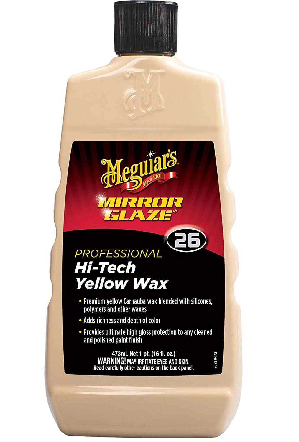 Hi-Tech Meguiar'S Yellow Wax (No. 26) Mirror Glaze 16 Fl. Oz. Yellow