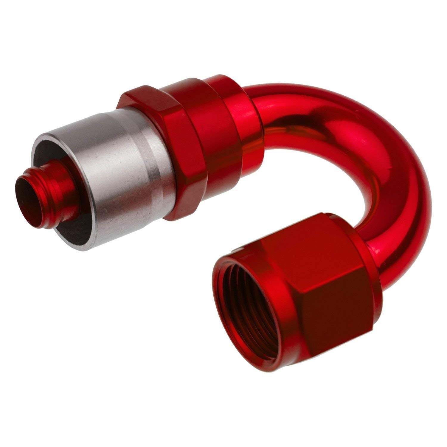 Performance Redhorse 7180-16-3 Crimp Style Hose End (Red), 1 Pack