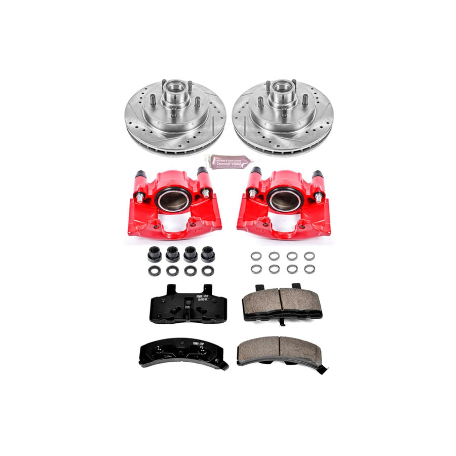 Power Stop 1-Click Performance Brake Kit with Caliper For C1500, C1500 Suburban, Express 1500, Tahoe, C1500, C1500 Suburban, Savana 1500, Yukon [Model Specific]