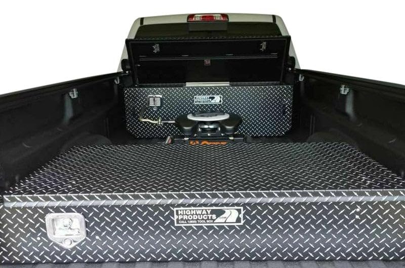 3022-005-BK62 Highway Products - Single Lid 5th Wheel Tool Box with Black