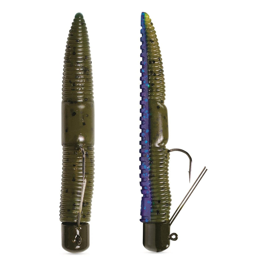 Finesse Worm Pre-Rigged Lunkerhunt Soft Bait | Fishing Lure for Bass Fishing | Freshwater Gamefish and panfish Sinking Fishing Lure, Weedless Hooks