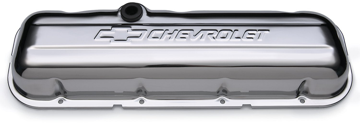 Chrome Proform 141-114 Bowtie Valve Cover - Short with Baffle BBC