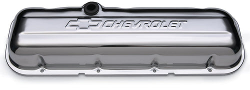 Chrome Proform 141-114 Bowtie Valve Cover - Short with Baffle BBC