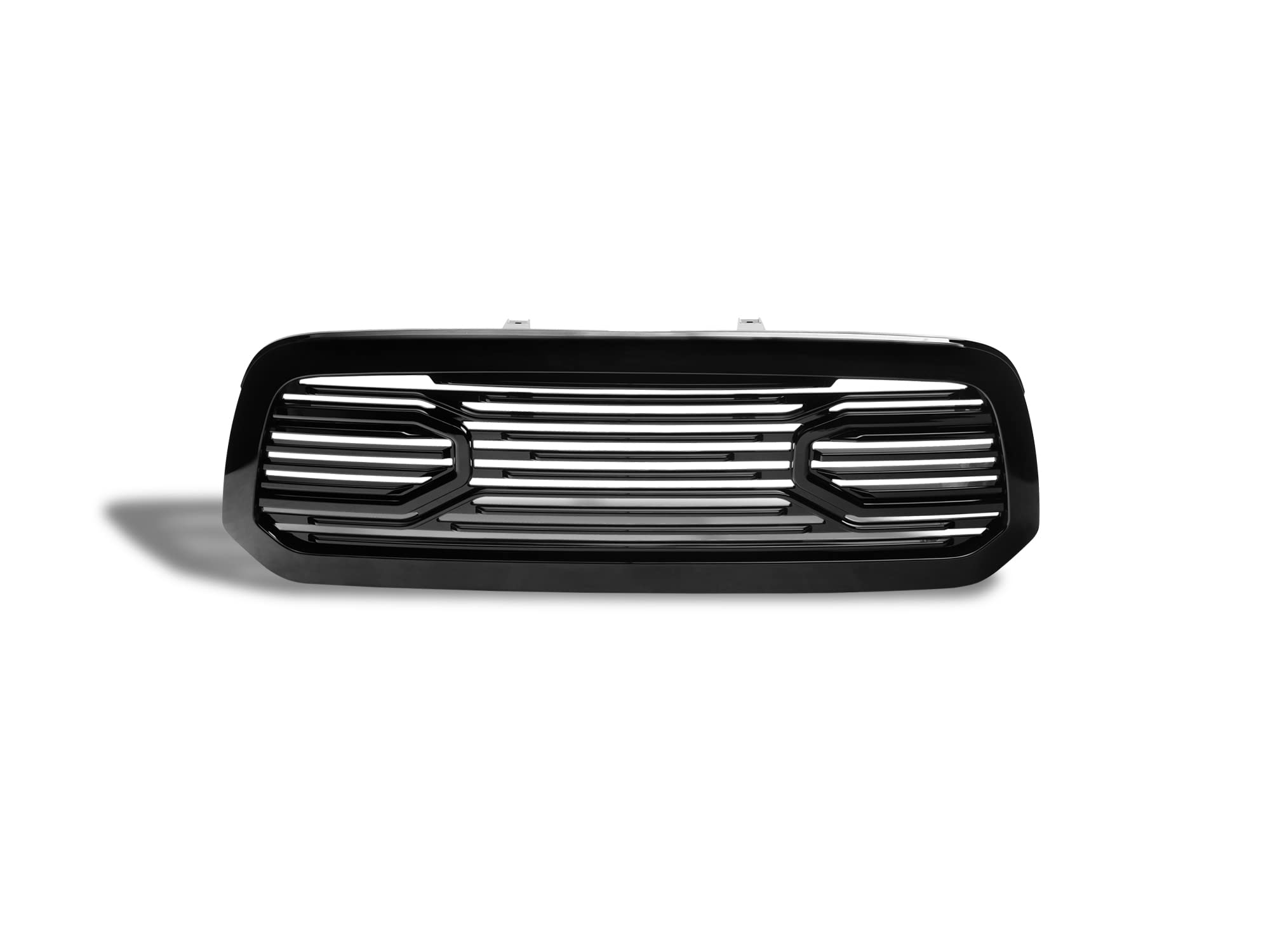 Big Horn Armordillo USA 7178397 Horizontal Front Hood Grille - Gloss Black Fits 2013-2018 Dodge Ram 1500
