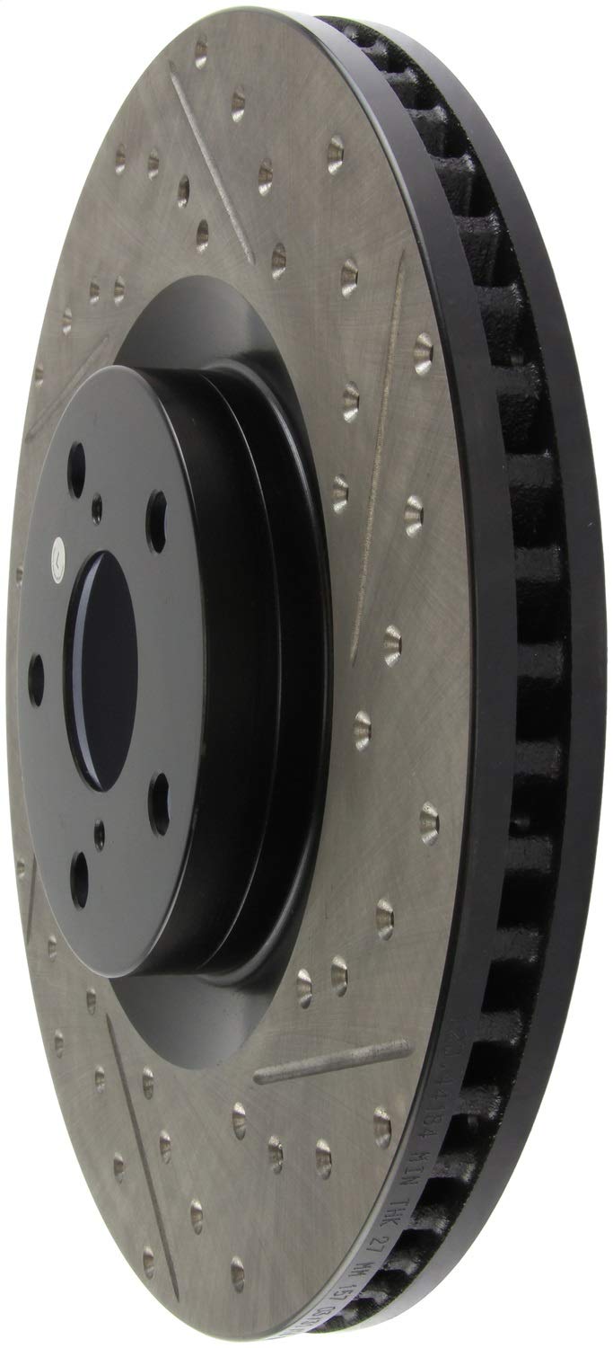 Front Left StopTech 127.44184L Automotive Replacement Drilled and Slotted Disc Brake Rotor Fits Select Lexus S200t/GS300/GS350/IS Turbo/IS200t/RC300