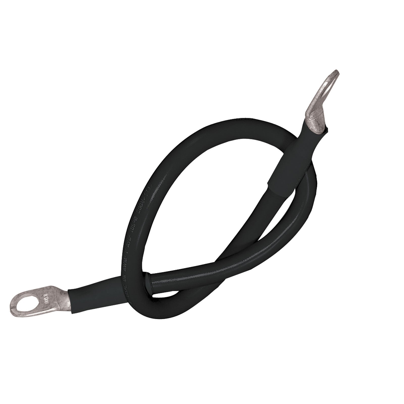 Marine Grade Ancor 189140 Electrical Premium Tinned Boat Battery Cable Assemblies (2-Gauge, Size 5/16 Stud, Black, 18-Inches-Pack)