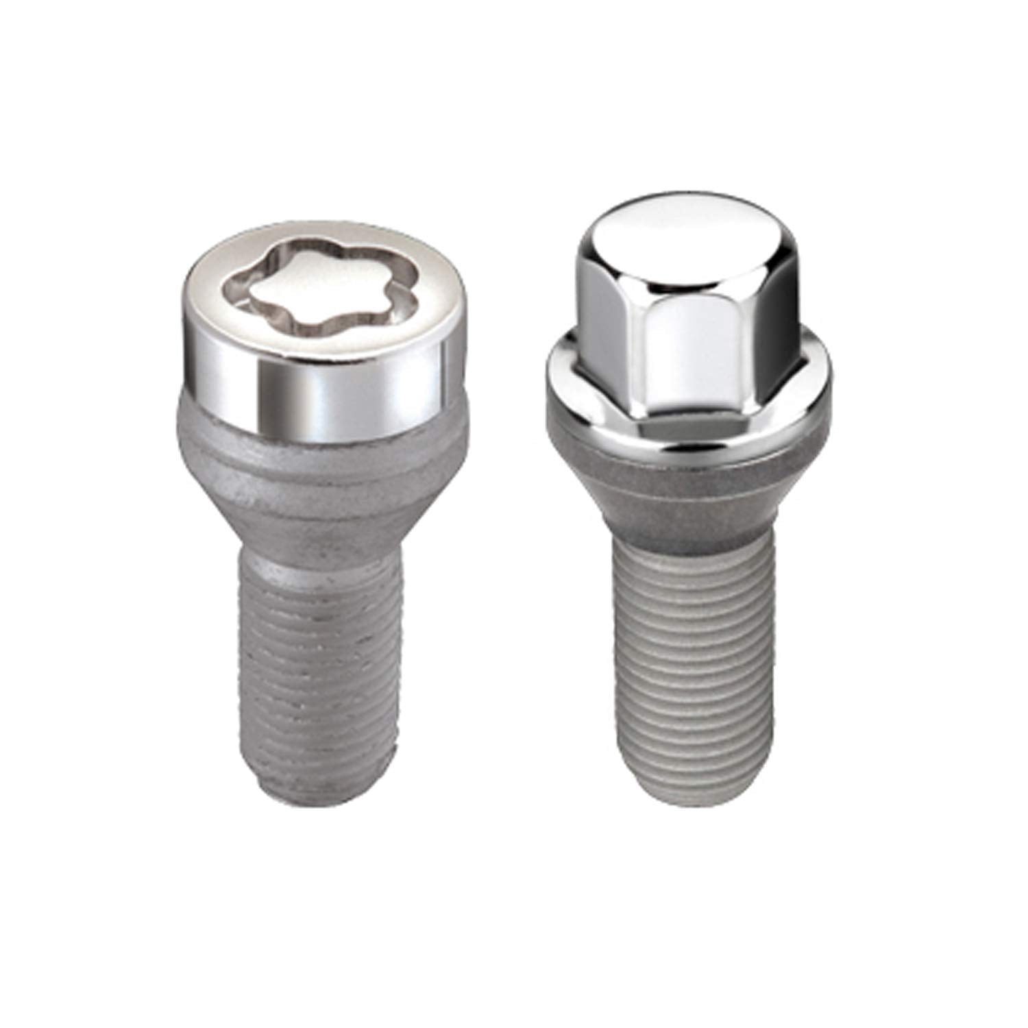 McGard Black Cone Seat Lug Bolt Wheel Installation Kit for 4 Lug Vehicles (M12x1.25 Thread Size); Set of 12 Lug Bolts, 4 Wheel Locks, 1 Key & 1 Key Storage Pouch.