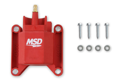 High Performance MSD 8227 Ignition Coil, Red, TFI Style