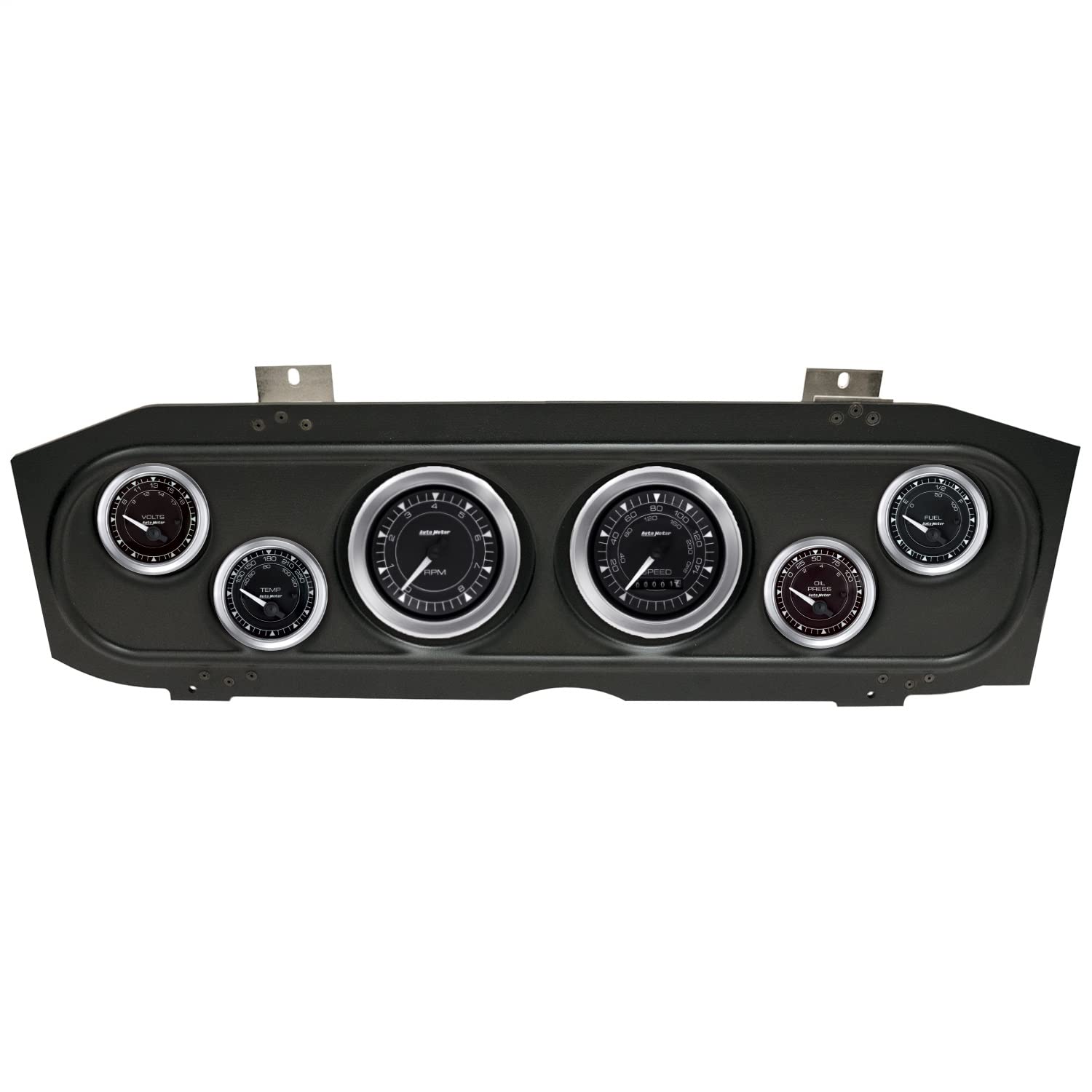 AutoMeter Dash Kit Direct Fit, (3 3/8" X2, 2 1/16" X4), MERC Cougar 69-70, Chrono (2913-04)