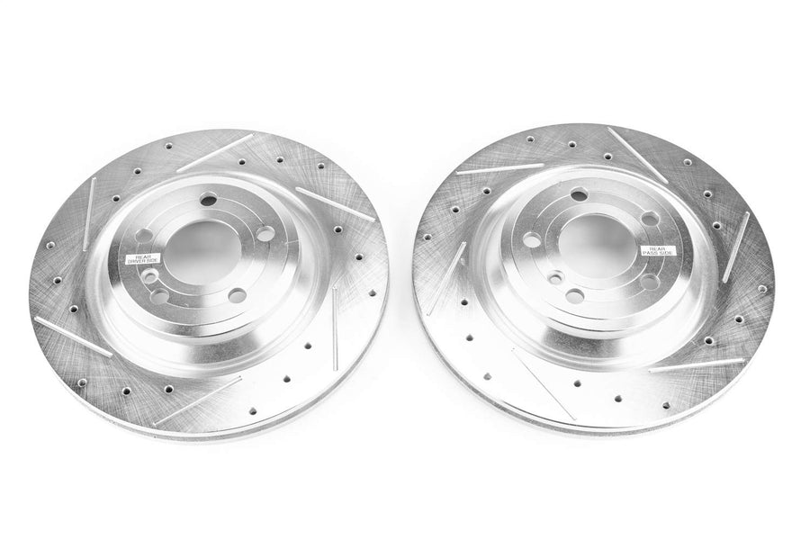 Power Stop Drilled and Slotted EBR1651XPR Rear Brake Rotor Pair For Mercedes-Benz SL400 2015-2016, Mercedes-Benz SL450 2017-2020, Mercedes-Benz SL550 2013-2020 [Model Specific]