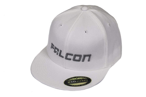 Premium Flexfit Falcon Hat Flat Visor White - Small/Medium