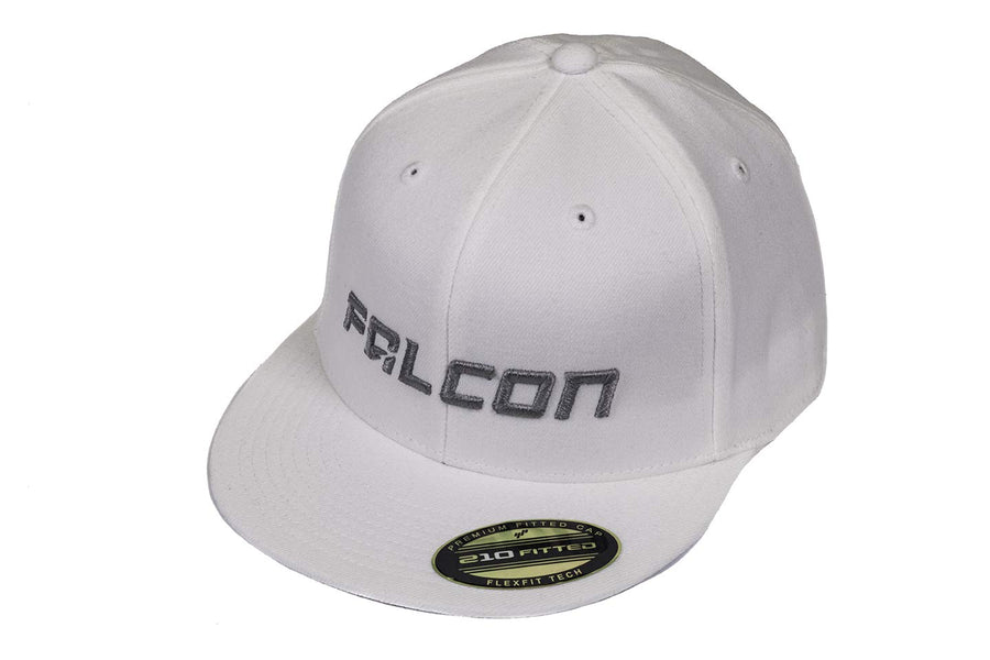 Premium Flexfit Falcon Hat, Flat Visor White - Large/XL