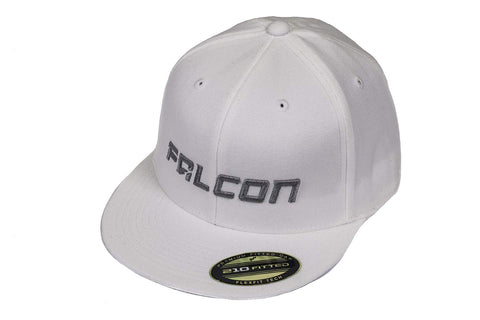 Premium Flexfit Falcon Hat, Flat Visor White - Large/XL