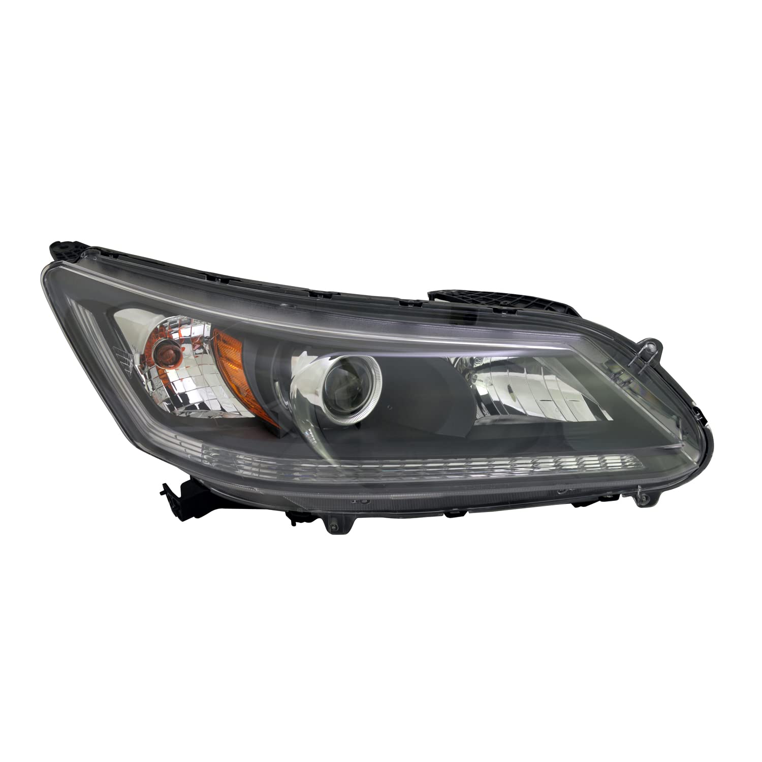 Right TYC Headlight Assembly Compatible with 2013-2015 Honda Accord
