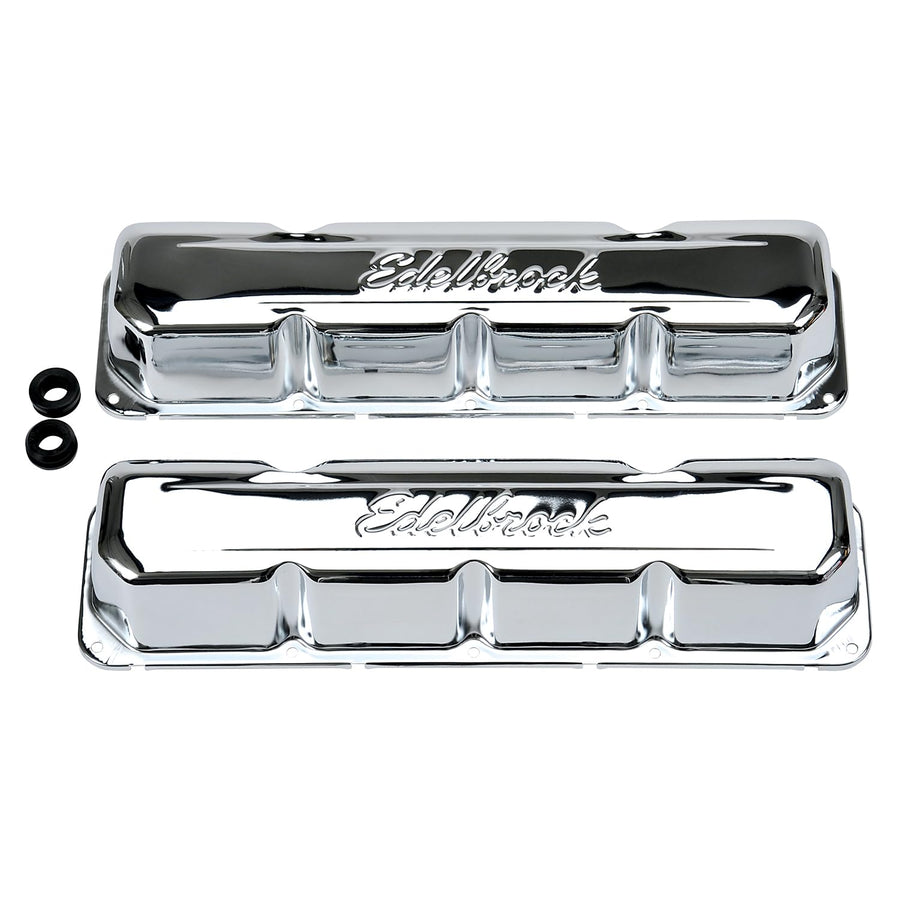 Signature Series Edelbrock Chrome Valve Covers - Set of 2