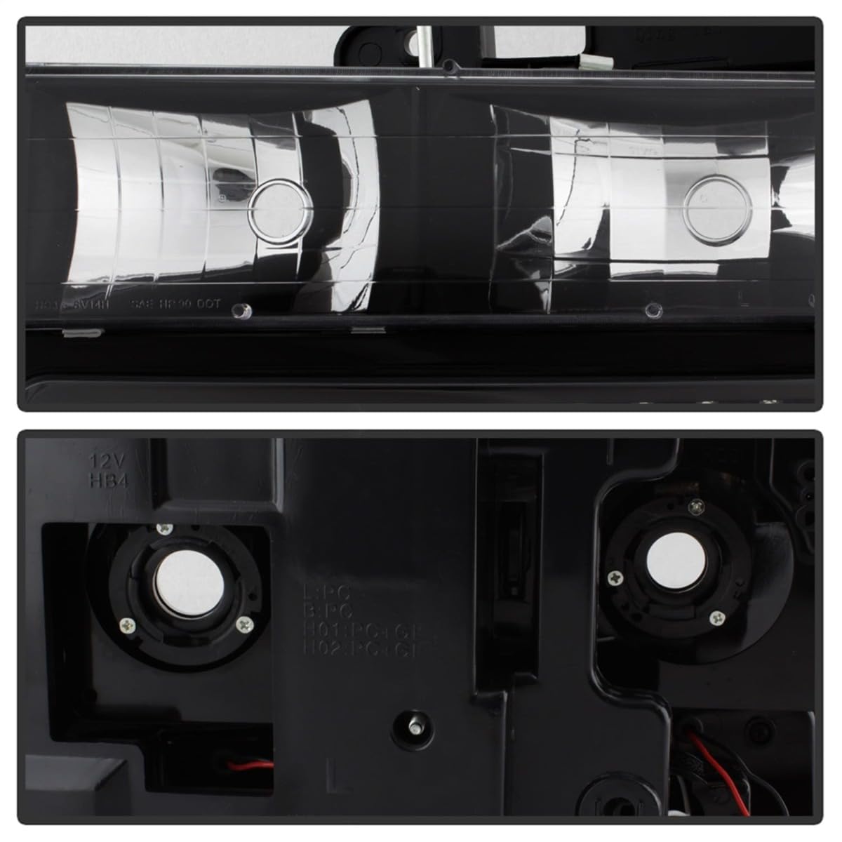 Bumper Headlight Spyder Auto HD-JH-CCK88-LED-AM-BK-SET
