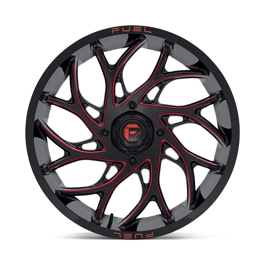 D779 RUNNER 24x7 UTV, Bolt Pattern: 4x137/, Offset: 13, GLOSS BLACK MILLED CANDY RED, set of 1
