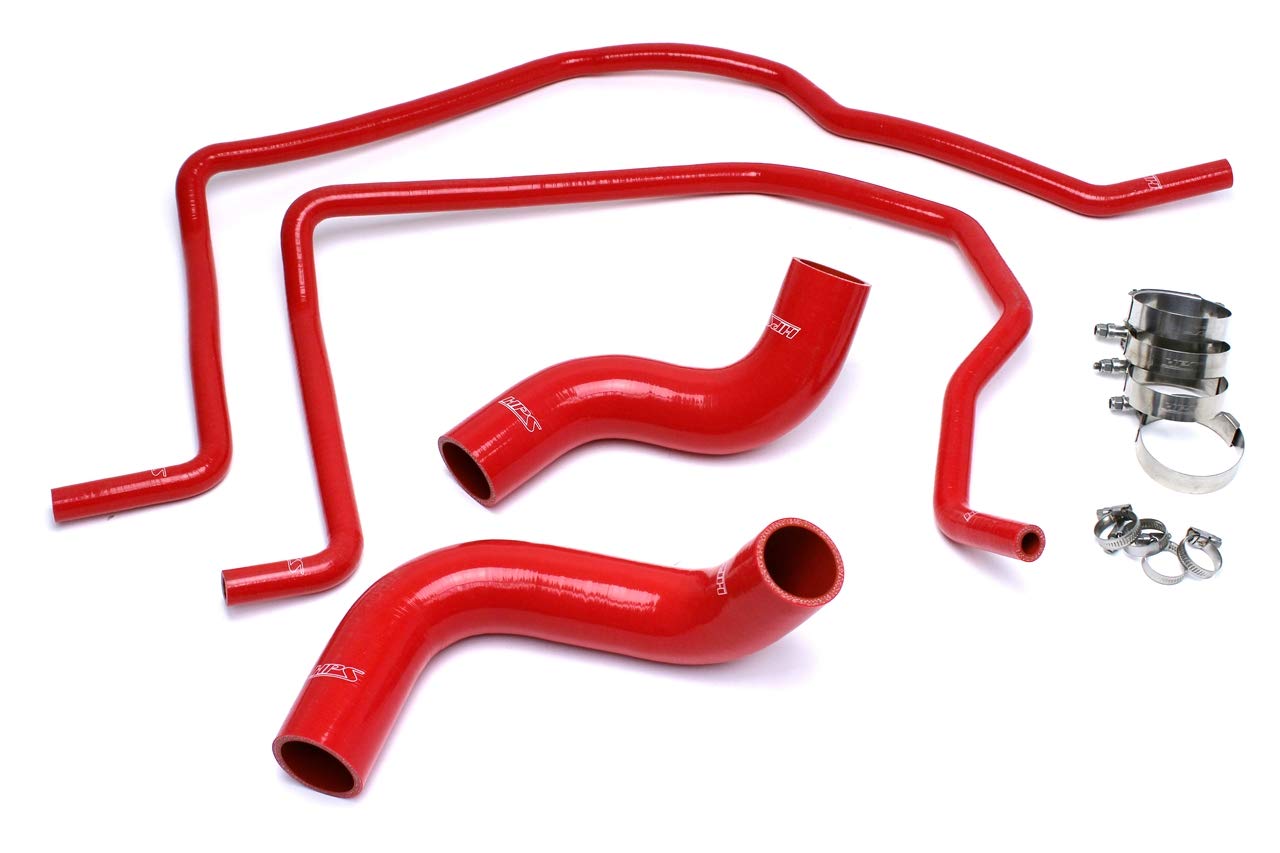 Red HPS 57-1498-RED Silicone Radiator + Heater Hose