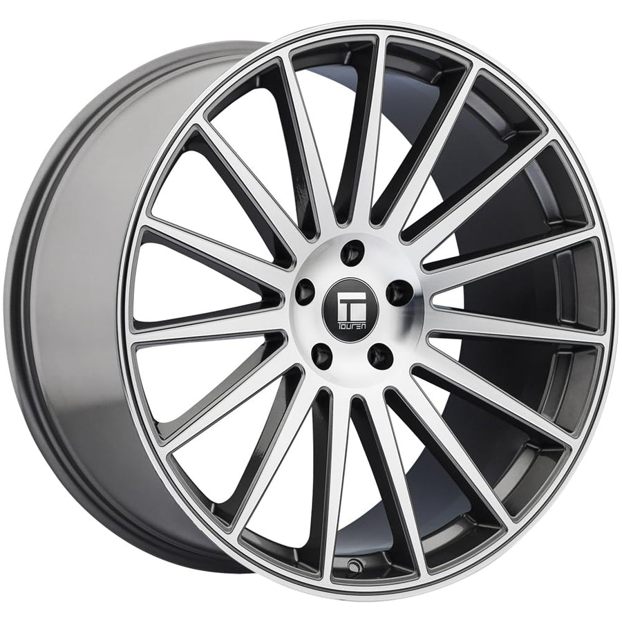 Gloss Graphite/Machined Face Trailer Wheels TR92 Wheel with Alloy Steel (18 x 8. inches /5 x 5 mm, 35 mm Offset)