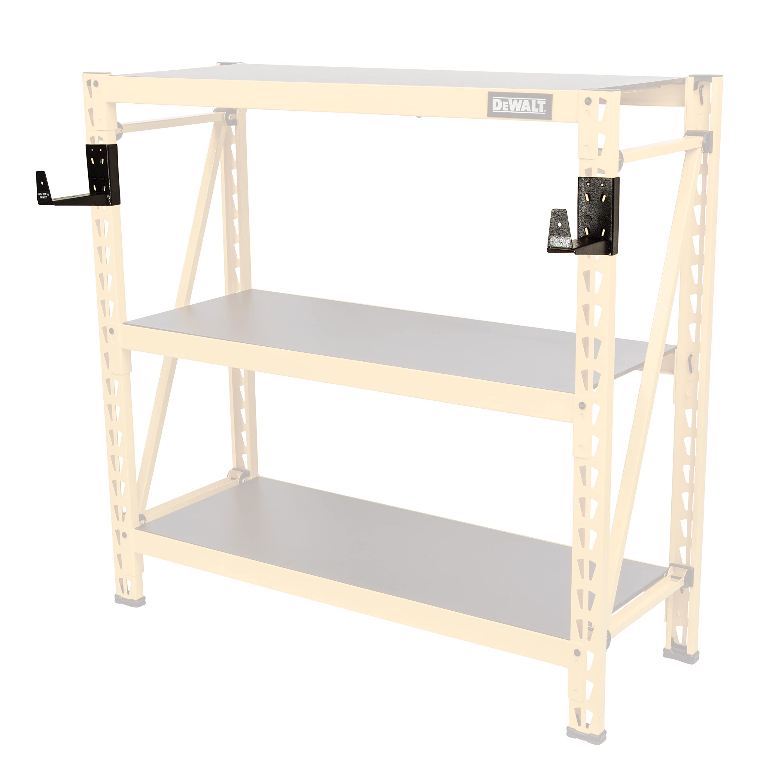 Dewalt 6-Inch 2-Piece Cantilever Bracket Set for Dewalt only Workshop Shelving/Storage, Steel, Holds Up to 50 lbs. per Bracket