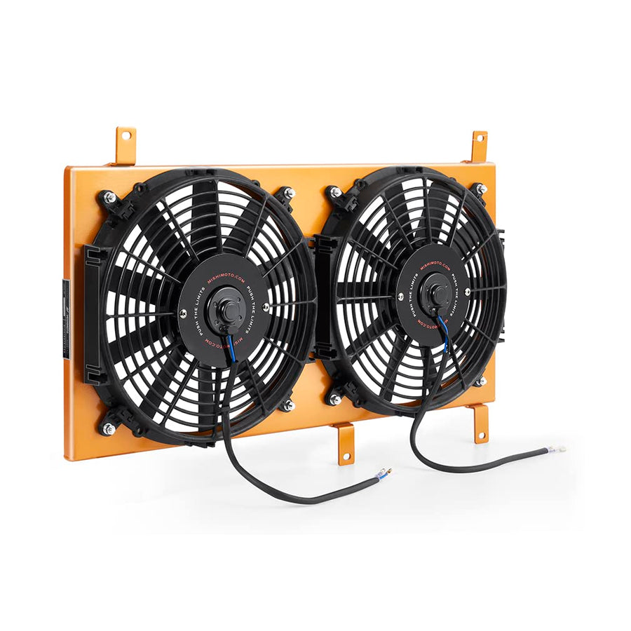 Mishimoto Aluminum Fan Shroud Kit Performance Compatible With Mazda Miata 1999-2005, Gold