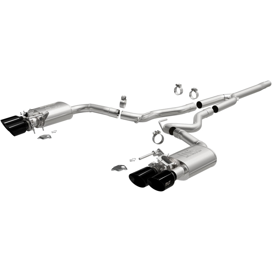 Performance Exhaust System MagnaFlow 19640: Cat-Back, Competition Series, For 2024-2025 Ford Mustang EcoBoost 2.3L, Quad Split Rear Exit