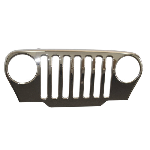 12033.05 | Omix-Ada | Chrome Grille Overlay | OE Reference: 82210558AC | Fits 2007-2018 Jeep Wrangler JK