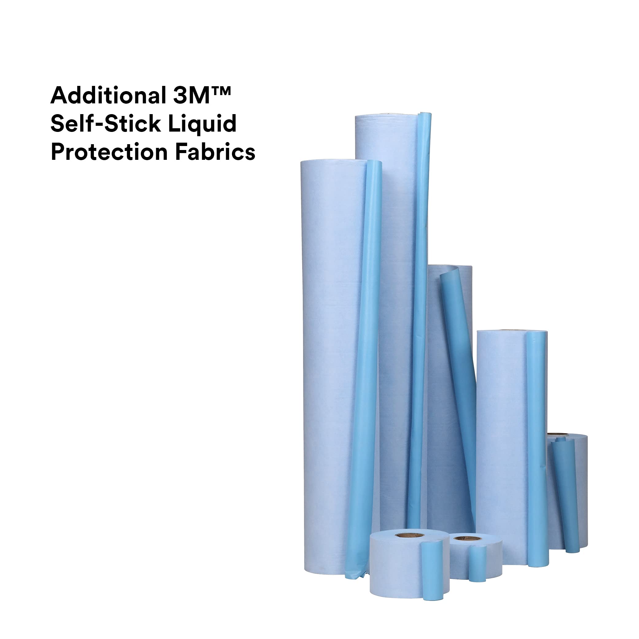 Self Stick 3M Liquid Protection Fabric, 36878, 14 in x 300 ft, 1 Roll, Peel and Stick, Strong Temporary Adhesive, Repositionable Material, UV Resistant, Easy Removal, Blue