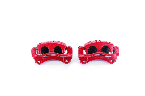 Power Stop S4950 Front Pair of High-Temp Red Powder Coated Calipers For Chevrolet Equinox 2005-2006, Pontiac Torrent 2006, Saturn Vue 2004-2007 [Model Specific]