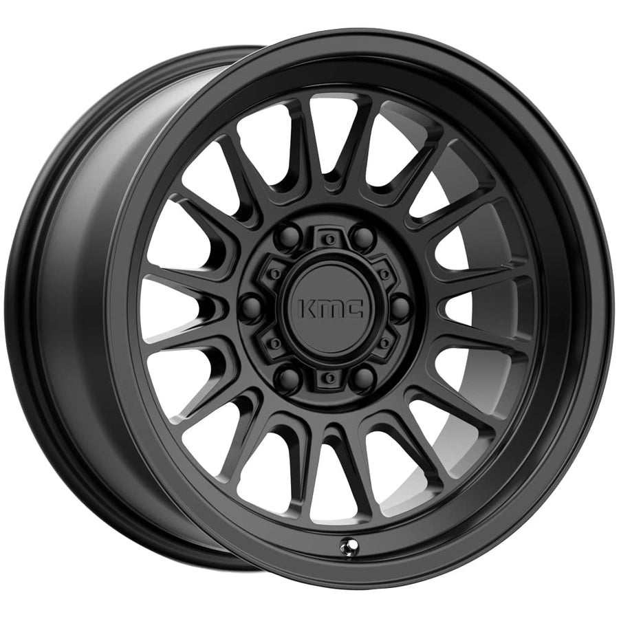 KMC Wheels KM724 Satin Black Impact OL Wheel with Aluminum (16 x 8. inches /6 x 139 mm, 0 mm Offset)