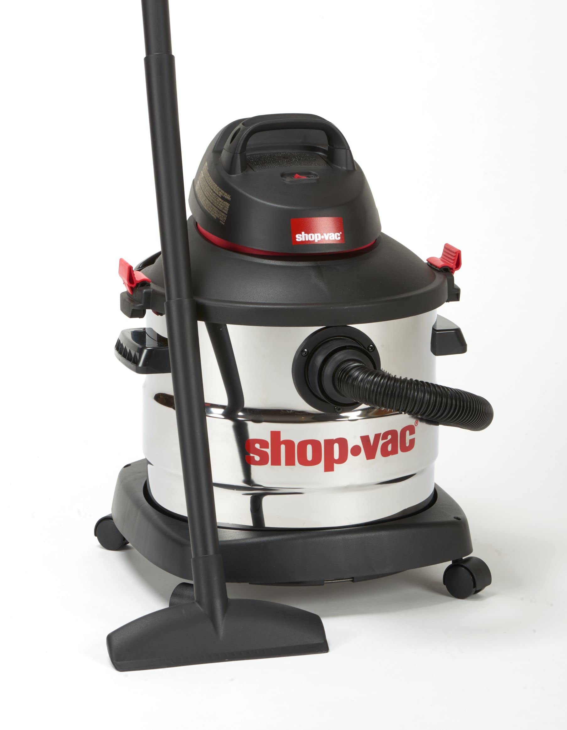 8 Gallon Shop-Vac Wet/Dry Vacuum, 6.0 Peak HP, Stainless Steel, 12 Ft Hose, Ideal for Home & Commercial Use