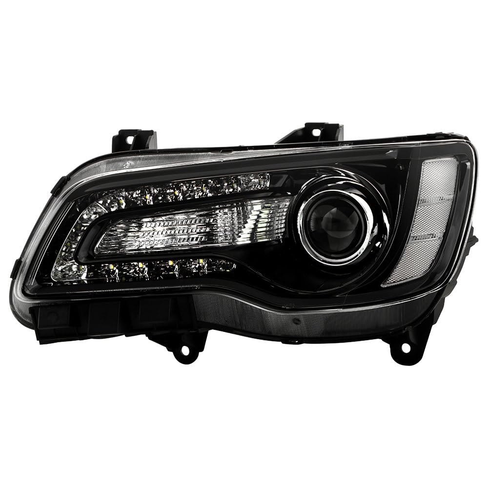 Chrysler 300 Spyder (OE) Halogen Only 2015-2023 (Won‘t Fit HID Models) Black Bezel Driver Side Headlight -OEM Left