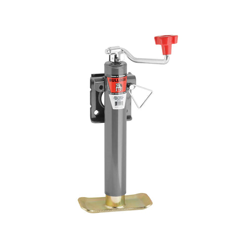 Fulton Weld-On Jack, 10-Inch Travel, Topwind, Weld-On Bend Swivel Bracket, 5000-Pound Lift Capacity with Base