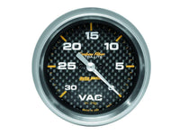Carbon Fiber Auto Meter 4871 Electric Vacuum Gauge