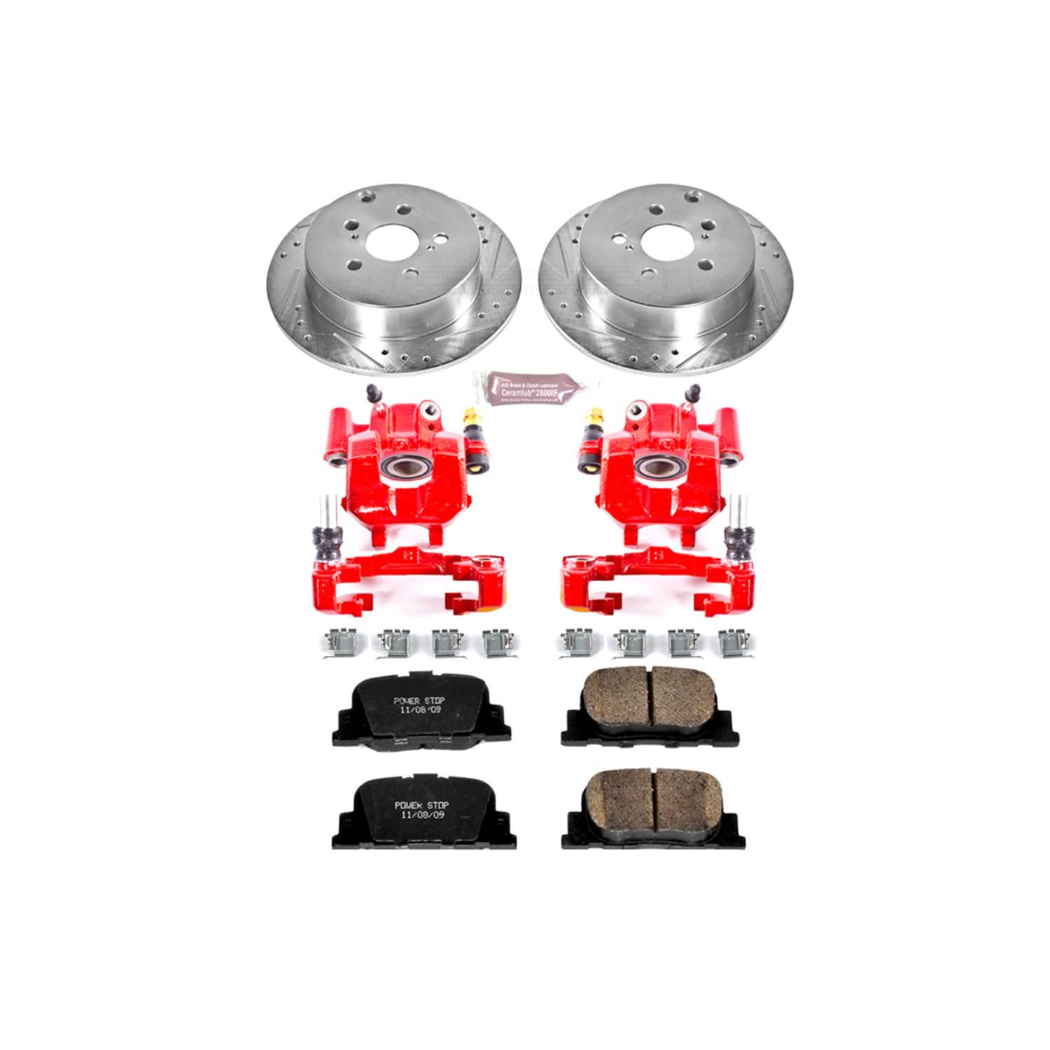 Power Stop 1-Click Performance Brake Kit with Caliper For Scion tC 2005-2010 [Model Specific]
