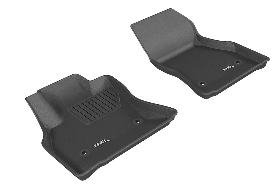 3D MAXpider Custom Fit Front Row All-Weather Floor Mat for Select Fiat 500L Models - Kagu Rubber (Black)