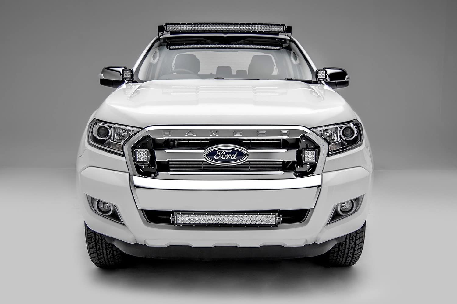 ZROADZ OEM Grille LED Kit 2015-2018 Ford Ranger T6, Incl. (2) 3 Inch LED Pod Lights - PN #Z465761-KIT