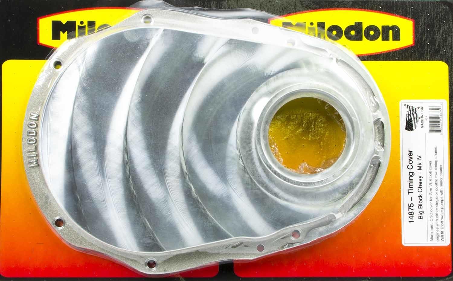 Machined Finish Aluminum Timing Cover Milodon 14875 for Generation 6 Big Block Chevy