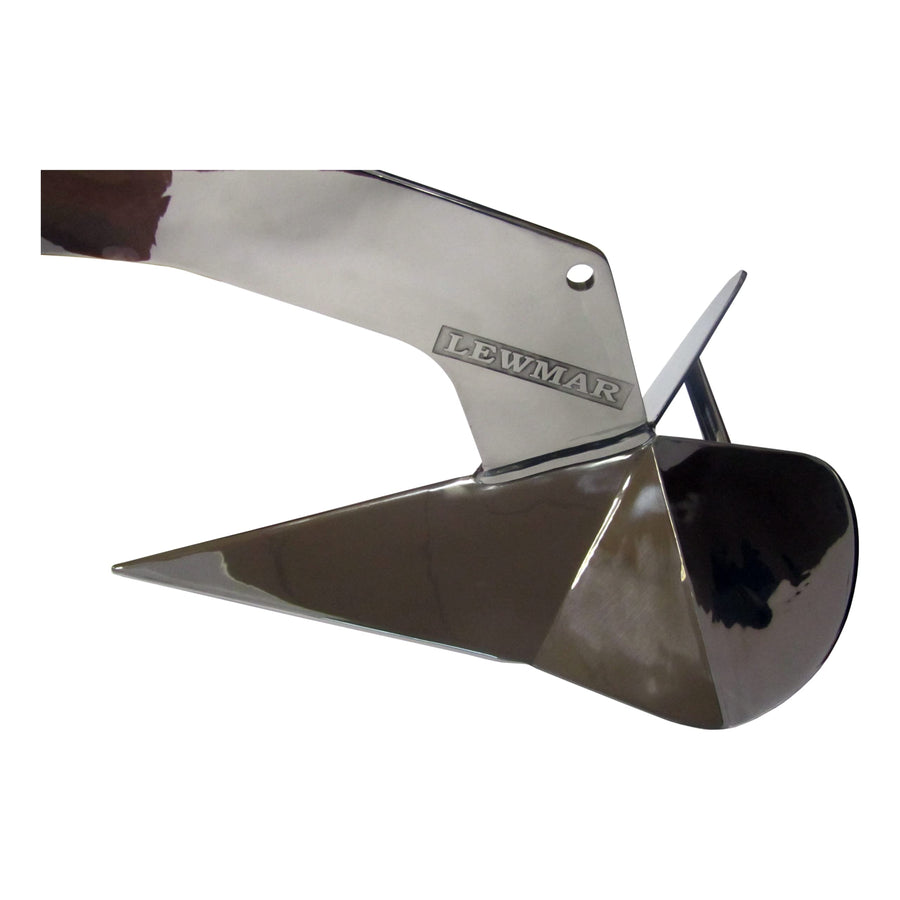 Lewmar Stainless Steel DTX Anchor 35 lbs. for Boats 35'- 52', Lead ballasted tip, Integrated Eye, one-Piece Build, Non-hinged plow, self-Launching, 32" L x 14-1/4" W x 13-3/8" H - 2020202205